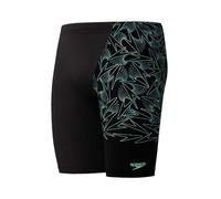Speedo Hyperboom V-Cut Jammer para Hombre, Black/Alfalfa Green, 30