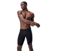 Speedo Jammer Hyperboom Panel | Entrenamiento de natación | Fitness | Resistente al Cloro Jammer para Hombre, Negro/Azul Picton/Rojo Sirena, 34