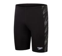 Speedo Jammer Hyperboom Panel, Entrenamiento de natación, Fitness, Resistente al Cloro Jammer para Hombre, Negro/Gris Marengo/Blanco, 40