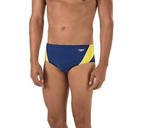 Speedo Jammer - Spark Splice Short para Hombre, Hombre, Traje de baño de una Pieza, MENDTEAMSPLCENDBRIEF, Empalme de Oro Azul Marino, 50