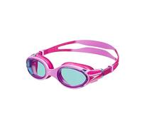 Speedo Junior Biofuse 2.0 Swimming Goggles | Patented Easy Adjustment | Anti-Fog | Anti-Leak | Enhanced Fit | Improved Comfort, Flamingo Pink/Electric Pink/Blue, One Size