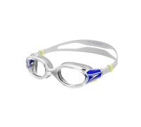 Speedo Junior Biofuse 2.0 Swimming Goggles | Patented Easy Adjustment | Anti-Fog | Anti-Leak | Enhanced Fit | Improved Comfort, Clear/True Cobalt/Lemon Drizzle, One Size