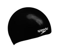 Speedo Junior Plain Moulded Silicone Junior Gorro de natación Junior Unisex, Negro, Talla Única