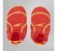 Speedo Junior Pool Socks Pool Socks Junior Unisex, Lava Red/Gris/Empire Yellow, 10-13