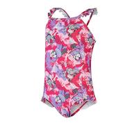 Speedo Learn to Swim Printed Frill Thinstrap Bañador, por Niñas, Rosa/Morado, 4 años