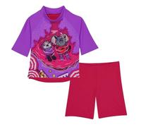 Speedo Learn to Swim Sun Protection Camiseta y Shorts, por Niñas, Rosa/Amarillo, 6-9 Meses