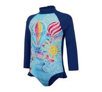 Speedo Long Sleeve Frill 1PC Bañador Niñas, Azul armonía/Hierbabuena/Azul Celeste/Pink Splash/Amarillo Radiante, 5 Años