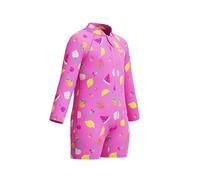 Speedo Long Sleeve Print Zipped One Piece Traje de baño para Junior Unisex, Rosa, 3-6 años