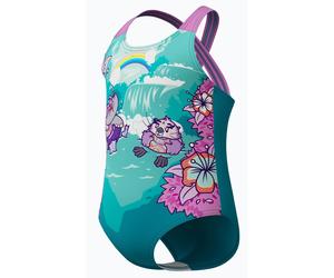 Speedo lts printed crossback girls violet/neon 6-9 meses