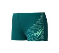 Speedo Medley Logo Aquashort para Niños, Deep Emerald/Alfalfa Green, 9-10 años