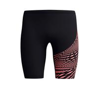 Speedo Medley Logo Jammer para Hombre, Black/Coral Sands, 26