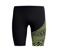 Speedo Medley Logo Jammer para Hombre, Black/Hyper Yellow, 38