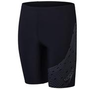 Speedo Medley Logo Mallas de natación, por Niños, Negro/Gris, 7-8 años