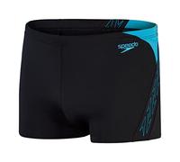 Speedo Men's Hyperboom Splice Aquashort Swimming Trunks| Quick Drying | Training | Fitness | Chlorine Resistant , Black/Bolt, 34