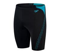 Speedo Men's Hyperboom Splice Jammer Swimming Trunks | Quick Drying | Training | Fitness | Chlorine Resistant , Black/Bolt, 34