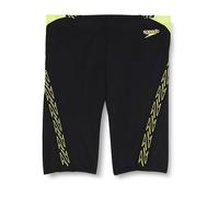 Speedo Men's Hyperboom Splice Jammer Swimming Trunks | Quick Drying | Training | Fitness | Chlorine Resistant, Black/Lemon Drizzle, 40