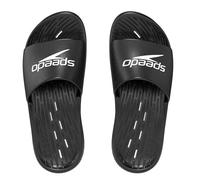 Speedo Men's Slides | Pool Sliders | Quick Dry, Black, 8 UK