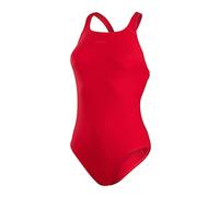 Speedo Women's Eco Endurance+ Medalist Swimsuit| Athletic Fit | Classic Design| Recycled Fabric | Chlorine Resistant | Extra Flexibility, Fed Red, 30