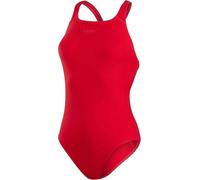 Speedo Women's Eco Endurance+ Medalist Swimsuit| Athletic Fit | Classic Design| Recycled Fabric | Chlorine Resistant | Extra Flexibility, Fed Red, 28