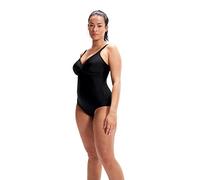 Speedo Mujer Brigitte Swimsuit | Shaping Panel | Chlorine Resistant | Adjustable Straps, Black, 36