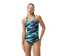 Speedo Mujer Hyperboom ALover Medalist Swimsuit |Quick Drying | Fitnes | Chlorine Resistant, Dark Teal, 38