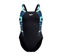 Speedo Mujer Hyperboom Splice Muscleback Swimsuit | Clasic Design| Quick Drying | Training | Fitnes | Chlorine Resistant, Dark Teal, 32