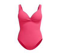 Speedo Mujer Shaping CroS Knot One Piece Swimsuit | Shapewear | Beach and Holiday Swimwear, RASPBERY FILL/VERMIL, 38