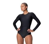 Speedo Ocean Flex Long Sleeve Zipped One Piece Traje de baño para Mujer, Negro, XS
