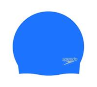 Speedo Plain Moulded Silicone Cap Gorro de natación Unisex Adulto, Azul, Talla Única