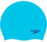 Speedo plain moulded silicone junior cap azul claro