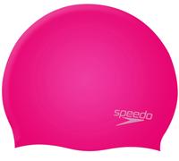 Speedo Gorro de natación Junior moldeado en silicona liso Unisex Rosado Talla Única