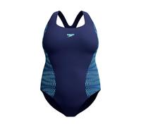 Speedo Plus Placement Medalist One Piece Traje de baño para Mujer, Azul Marino, 46