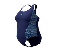 Speedo Plus Placement Medalist One Piece Traje de baño para Mujer, Azul Marino, 50
