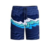 Speedo Print 4way Flex 18" Short de Agua para Hombre, Peacoat, 32