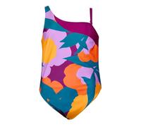Speedo Printed Asymmetric Plus Size 1pce Bañador Mujer, Ocean Depths/Mango/Carrot Cake/Violeta neón/Berry Cool, 44