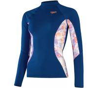 Speedo printed long sleeve rash top ammonite/soft coral/miami lilac xs