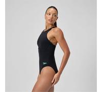 Speedo Racer Zip Traje de baño para Mujer, Anthracite, 36
