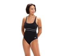 Speedo Shaping Contour Eclipse 1 Piece Bañador, Black/White, 46 para Mujer