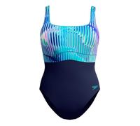 Speedo Shaping Contour Eclipse Printed Traje de baño de una Pieza para Mujer, Turquoise Gem, 46