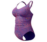Speedo shaping printed v neck 1 piece violet/blue s - uk32
