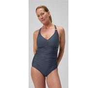 Speedo Shaping V Neck Traje de baño de una Pieza para Mujer, Grey Lead, 40