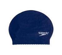 Speedo Solid Latex - Gorro de natación, Gorro de natación látex, Unisex Adulto, Color Azul Marino, tamaño Talla única
