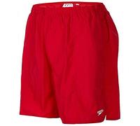 Speedo Solid Leisure de 16" Pantalones Cortos, Adult Male, Rojo, L
