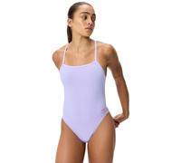 Speedo solid v-back 2.0 swimsuit bright lavender m - uk34