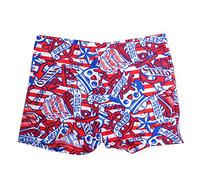 Speedo Space Traveller Essential Allover Bañador, Niños, Rojo (Risk Red/Beautiful Blue/White), 2 años