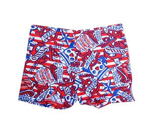 Speedo Space Traveller Essential Allover Bañador, Niños, Rojo (Risk Red/Beautiful Blue/White), 2 años