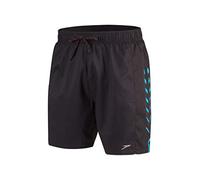 Speedo Sport Printed Pantalones Cortos de Baño, Hombre, Negro/Azul Windsor, XL