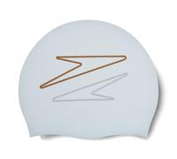 Speedo Streamlined Slogan Silicone Swim Cap White