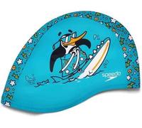 Speedo Swim Cap Printed Polyester Infant 2-6 Years Blue Baby Boy One Size Blue