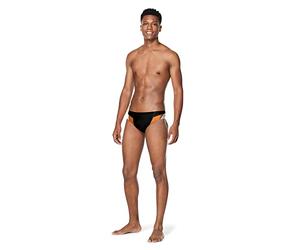 Speedo Swimsuit Brief Endurance+ Splice Team Colors Bañador, Edge Black/Orange, 38 para Hombre